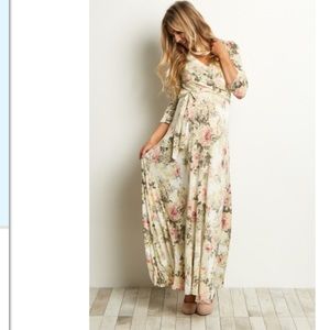 Pink blush maternity dress